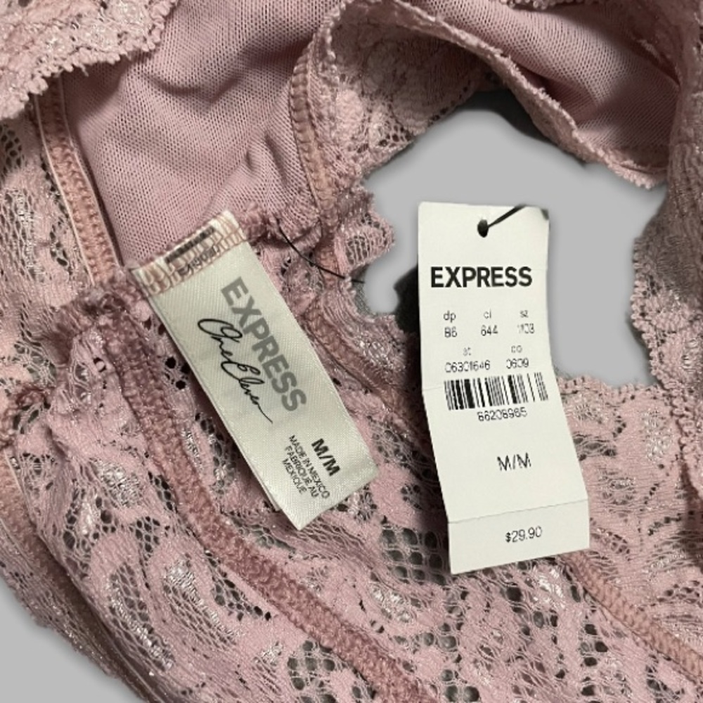 Express One Eleven Lace Racerback Bralette - Picture 5 of 6